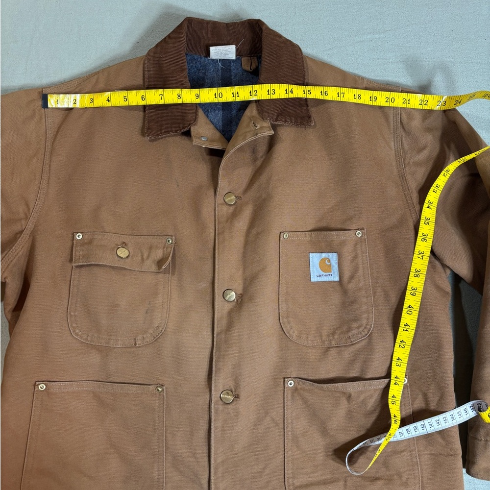 1989 Carhartt Brown Duck Blanket-Lined Chore Coat (6BLC) - Picture 13 of 16